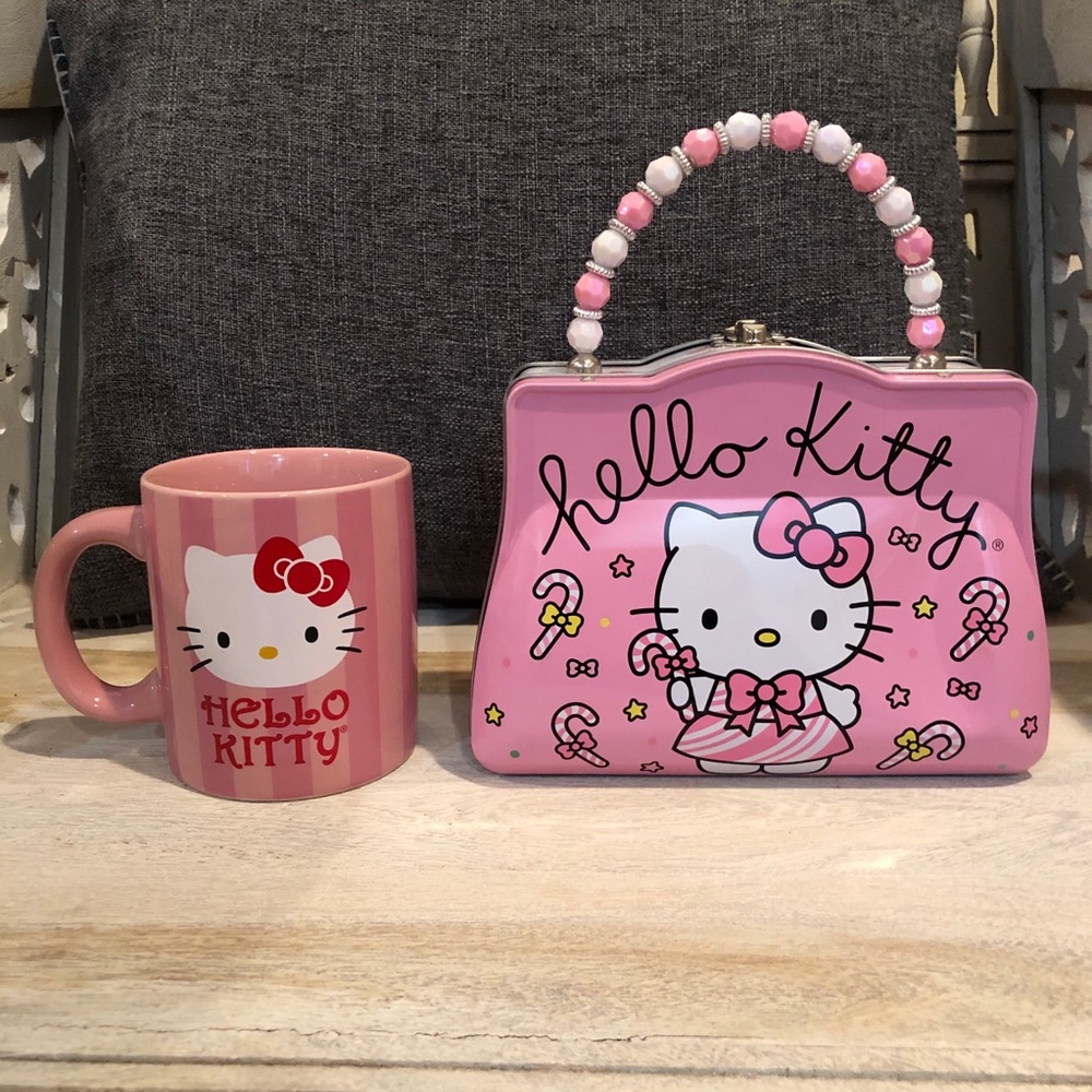 Hello Kitty Mug and Hello Kitty Tin Box Bundle